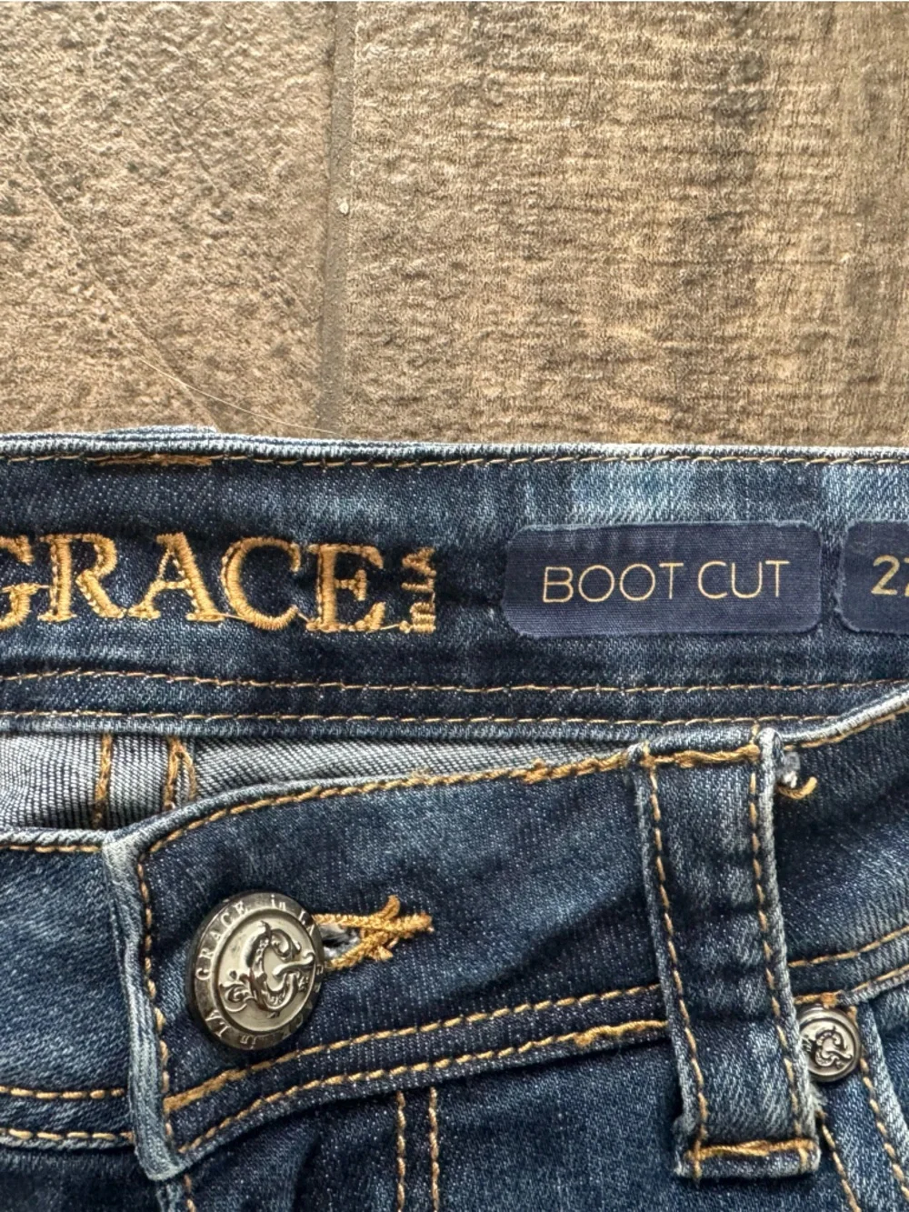 Embroidered Boot Cut Jeans - Picture 4 of 5